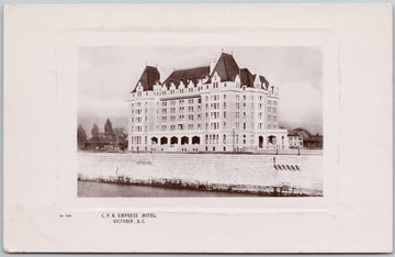 Empress Hotel Victoria BC Victoria Book & Stationery Unique RPPC Postcard 