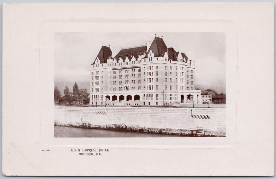 Empress Hotel Victoria BC Victoria Book & Stationery Unique RPPC Postcard 