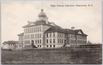 High School Fairview Vancouver Postcard 