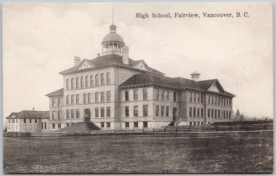 High School Fairview Vancouver Postcard 