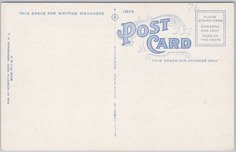 Vancouver BC A Few Old Friends UDL Early Times Rye Whiskey Silver Slipper Dry Gin Glenmore Bourbon Wee McKay Liquer Alcohol Patriotic Robert Best Postcard 