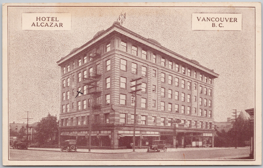 Hotel Alcazar Vancouver BC Postcard