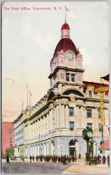 The Post Office Vancouver BC West Hastings Street Postcard 