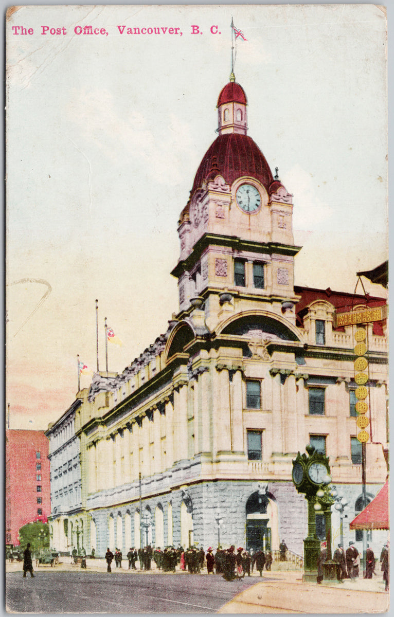 The Post Office Vancouver BC West Hastings Street Postcard 