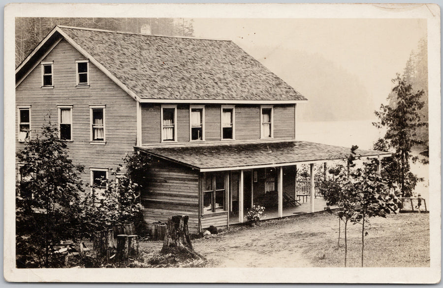 Hotel Forbes Landing Lower Campbell Lake BC Vancouver Island Postcard 