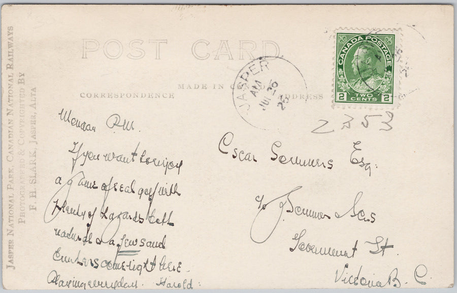 Jasper Park Lodge Golf Course Jasper Alberta 1920s Slark RPPC Postcard 