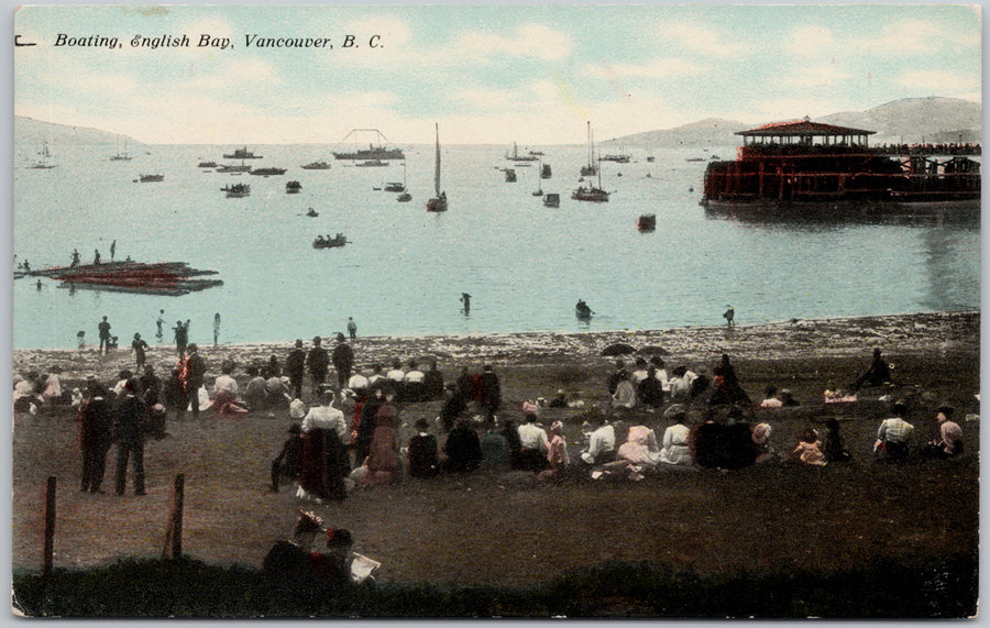 English Bay Vancouver BC Postcard 
