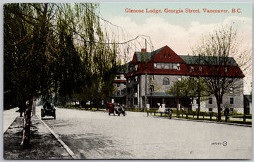Glencoe Lodge Vancouver BC Georgia Street Postcard 