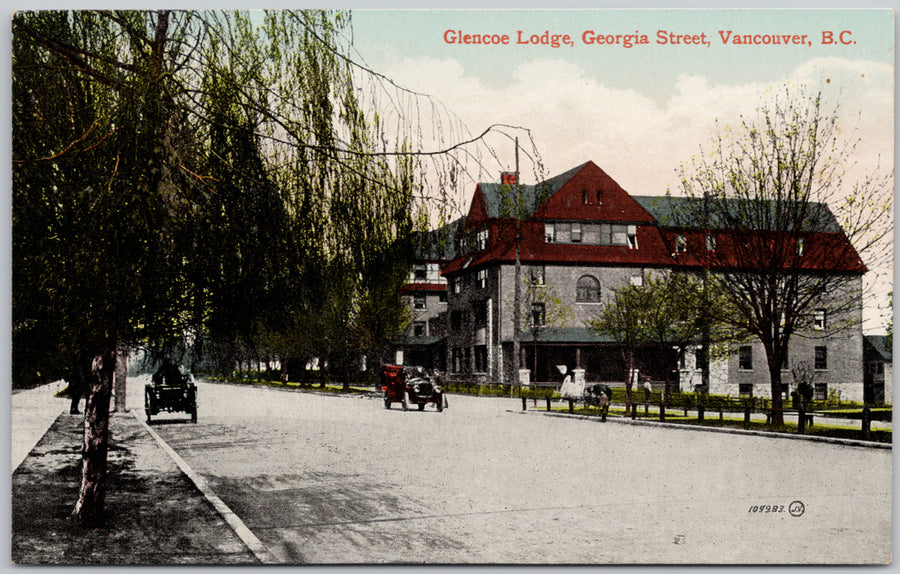 Glencoe Lodge Vancouver BC Georgia Street Postcard 