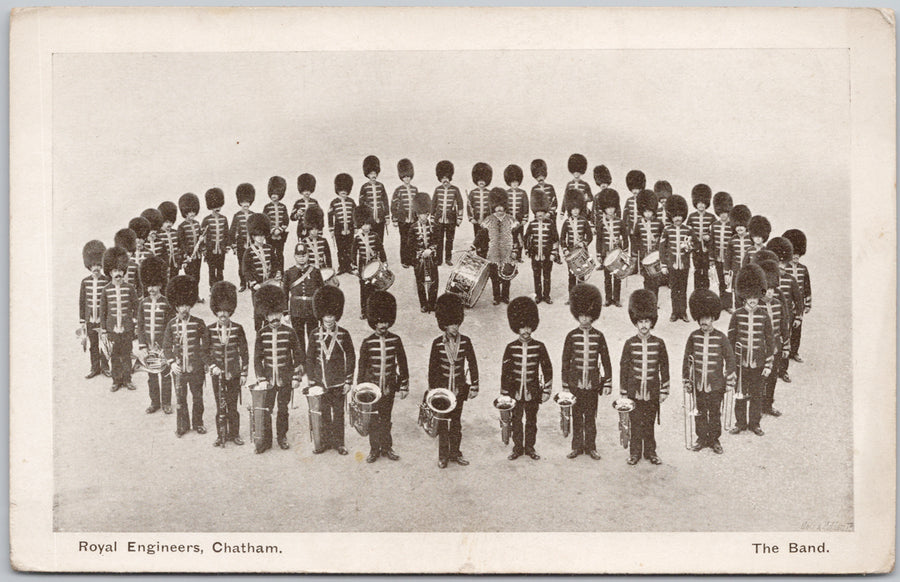 Royal Engineers Chatham The Band Musicians England Postcard 