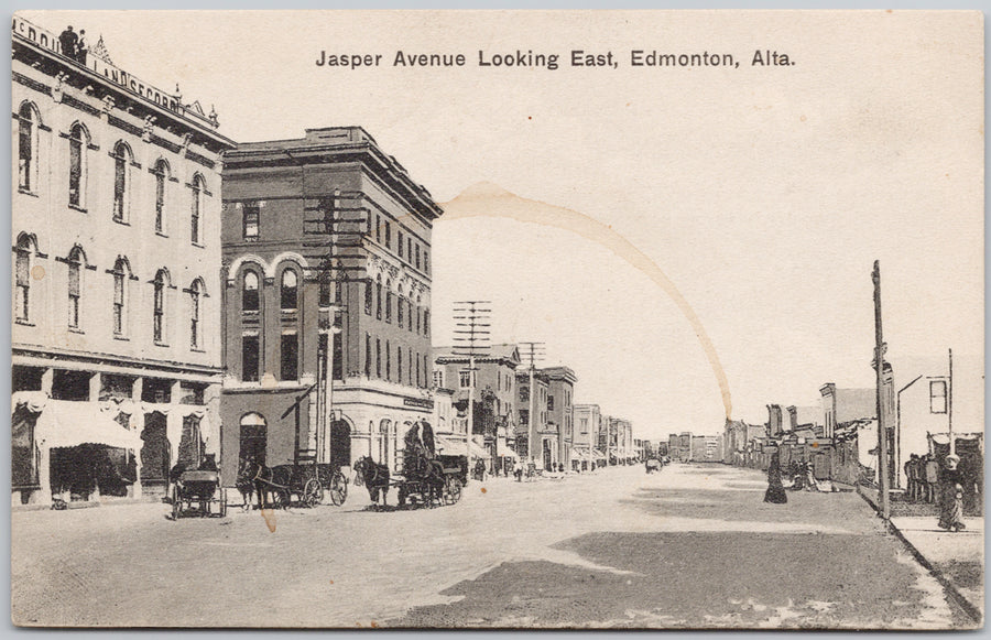 Edmonton Alberta Jasper Avenue Unused Postcard 