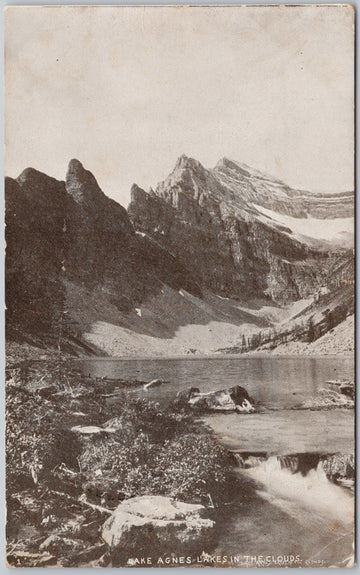 Lake Agnes Lakes in the Clouds Alberta  Postcard 