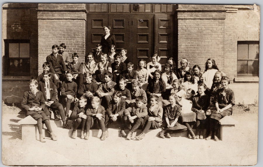 Victoria BC North Ward School 1919 Postcard 