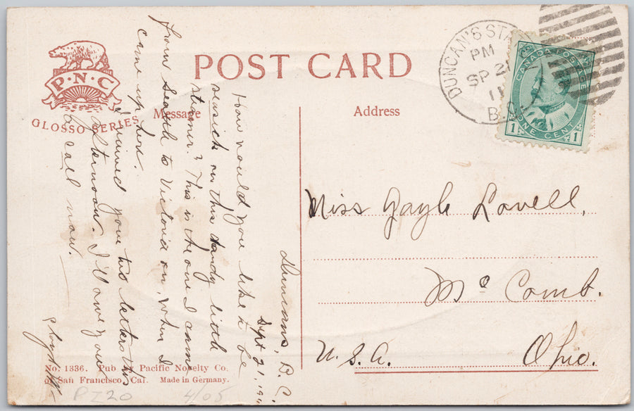SS 'Princess Charlotte' Ship Vancouver BC Postcard