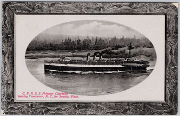 SS 'Princess Charlotte' Ship Vancouver BC Postcard