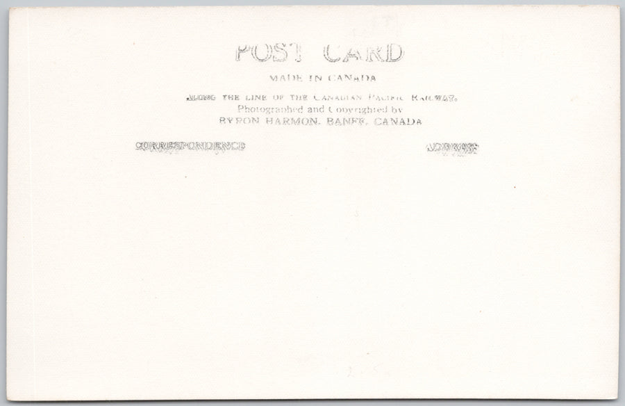Num-Ti-Jah Lodge Bow Lake Alberta Banff National Park #1046 Byron Harmon Artist RPPC Postcard