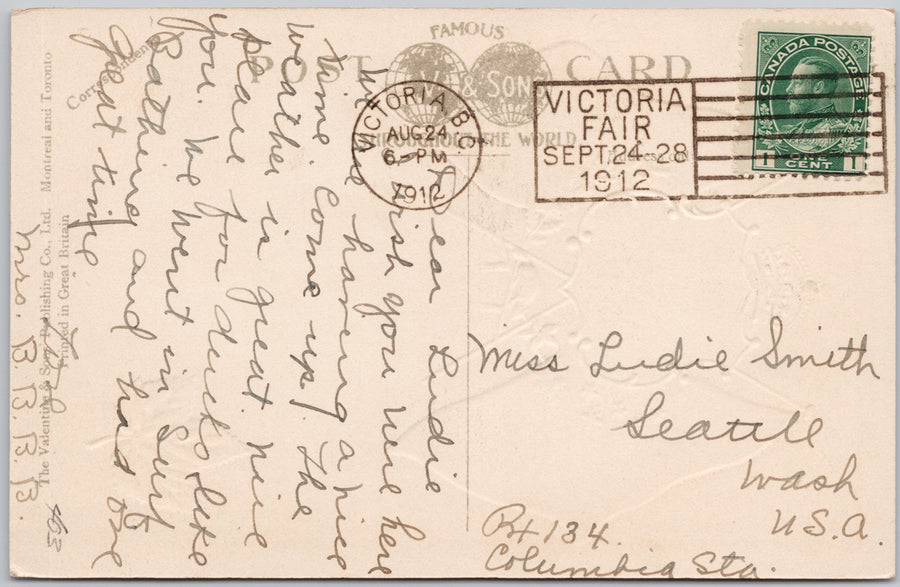 British Columbia Land Of The Maple Patriotic Postcard