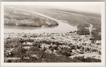 Athabasca Alberta Aerial View Postcard 