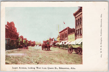 Jasper Avenue Edmonton Alberta  Postcard 