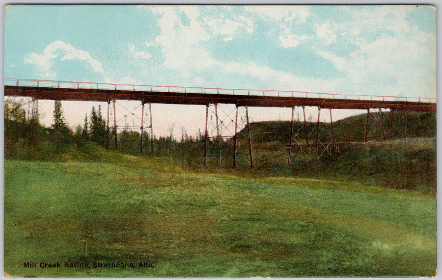 Mill Creek Ravine Strathcona Alberta  Postcard 