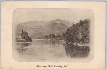 Enderby BC River and Bluff Postcard 