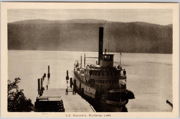 SS 'Nasookin' Kootenay Lake BC  Postcard