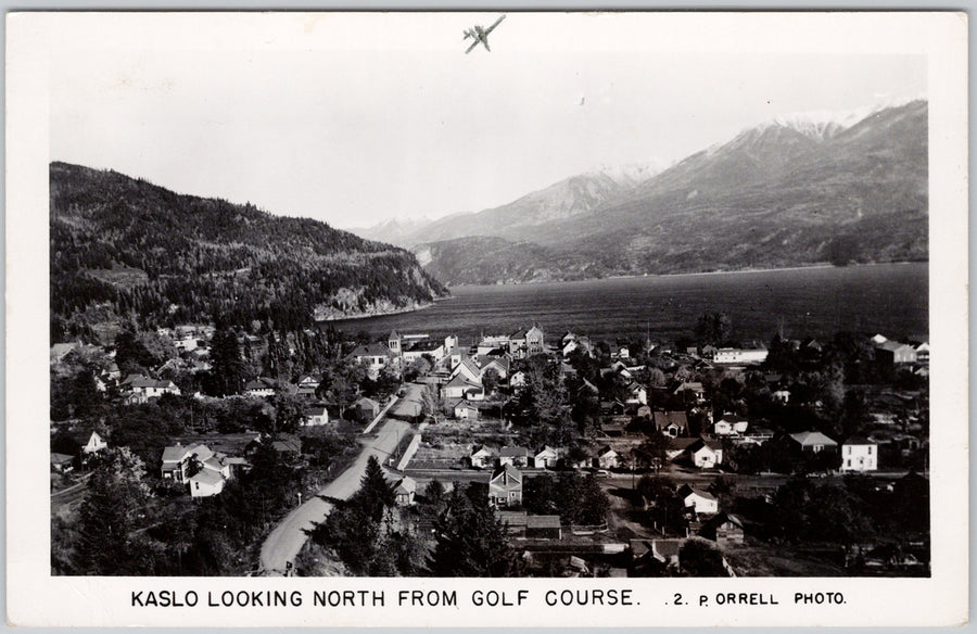 Kaslo BC looking North from Golf Course Postcard