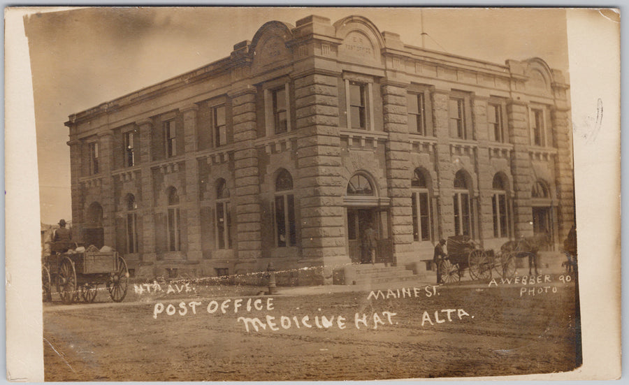 Medicine Hat Alberta Post Office Postcard 