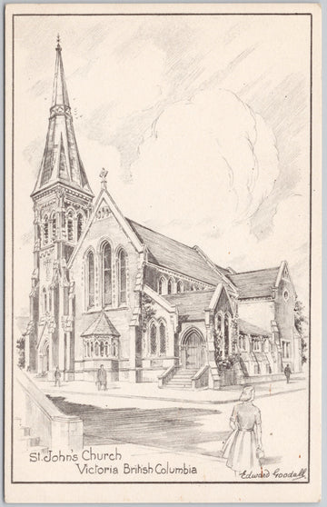 St. John's Church Victoria BC Postcard 