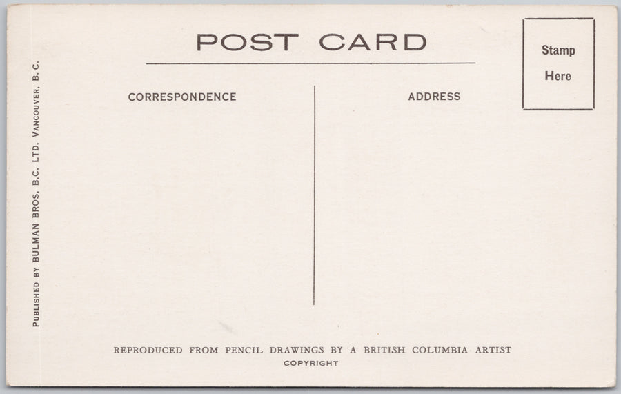 Log Cabin Inn Qualicum Beach Postcard 