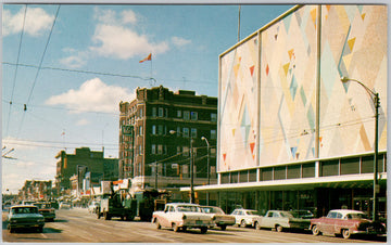 Saskatoon SK 2nd Avenue Hudson's Bay Store HBC King George Hotel Wilson Postcard 