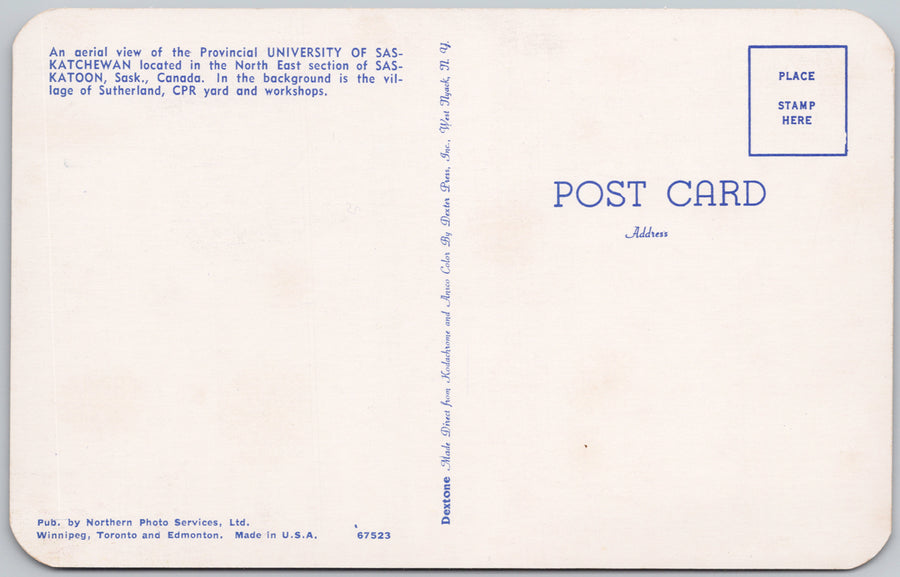 University of Saskatchewan Saskatoon  Postcard 