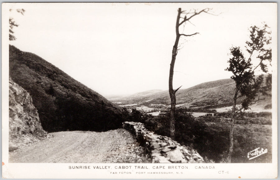 Sunrise Valley Cabot Trail Cape Breton  Postcard 