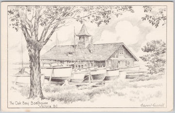 The Oak Bay Boathouse Victoria BC British Columbia Postcard  