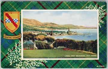 Largs Scotland from Routenburn Golf Course Hunting Stewart Postcard