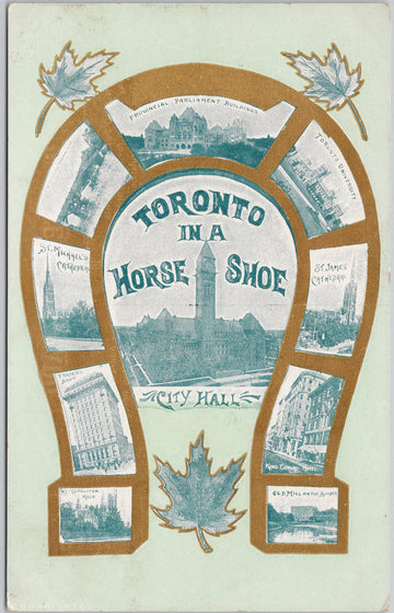 Toronto Ontario Horse Shoe City Hall Postcard 