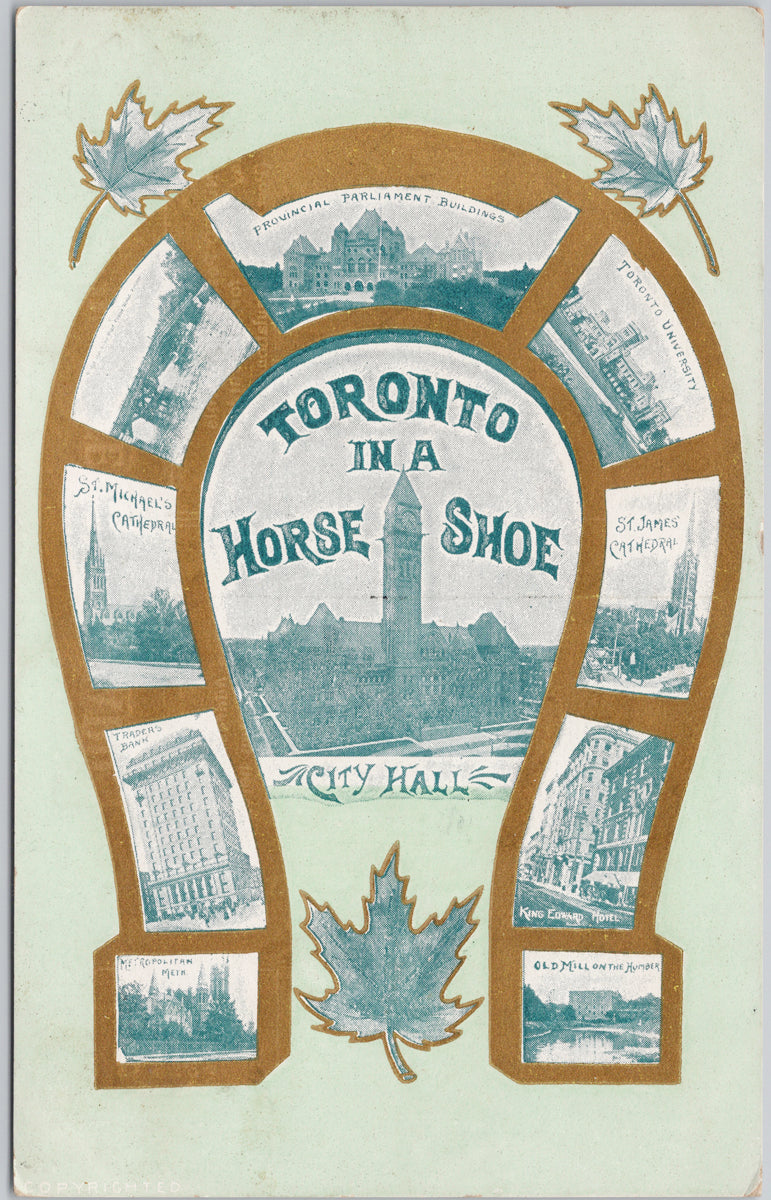 Toronto Ontario Horse Shoe City Hall Postcard 