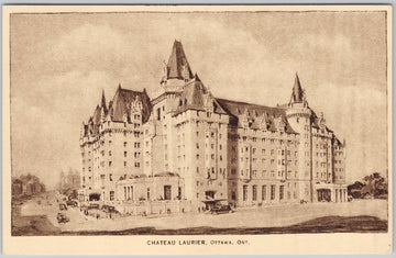 Vintage Chateau Laurier Ottawa Ontario Unused Postcard Canada Postcard 