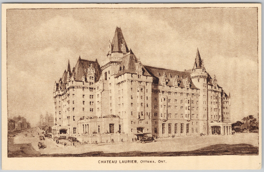 Vintage Chateau Laurier Ottawa Ontario Unused Postcard Canada Postcard 