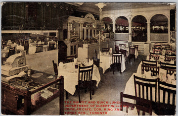 Toronto ON Buffet and Quick Lunch Department Albert Williams Cafe Postcard