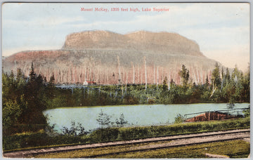 Mount McKay Ontario Lake Superior 1917 RPO Postcard 