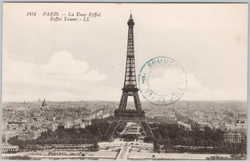 Paris Eiffel Tower LL 1431 France Postcard 