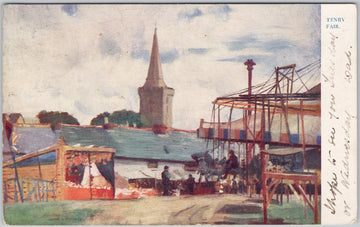 Vintage Tenby Fair Wales Postcard 