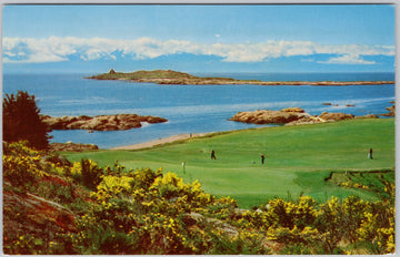 Victoria BC Oak Bay Golf Course Olympic Mountains Postcard 