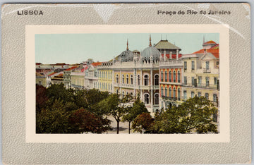 Lisboa Lisbon Praça do Rio de Janeiro Portugal Postcard Lithograph Postcard 