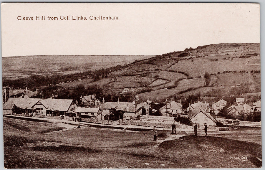 Cleeve Hill from Golf Links Cheltenham England Postcard 