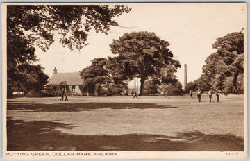 Falkirk Scotland Dollar Park Putting Green Postcard 