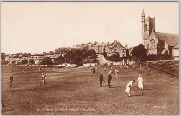 Burntisland Scotland Putting Green Golf  Postcard 