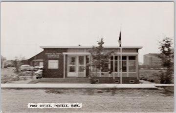 Post Office Ponteix Saskatchewan Postcard