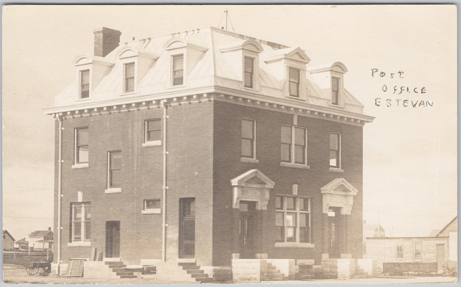 Post Office Estevan Saskatchewan RPPC Postcard 